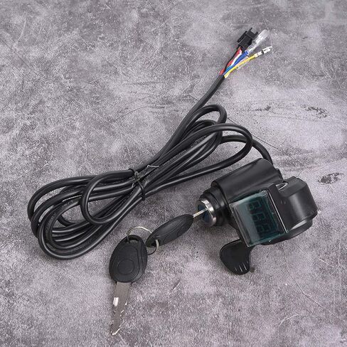 Tbest Throttle, Thumb Throttle Speed Control Power Switch with Key Lock Electric Throttle and Key LCD Display Battery Voltage for Electric Bike Scooter in Saudi Arabia