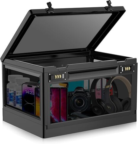 Extra Large Lock Box for Medication Safe, Medicine Lockable Storage Box with Code, Clear Phone Lock Boxes for Videos, Box with Combination Lock for Snacks Food, Locking Cabinet for Home/Office Locker in Saudi Arabia