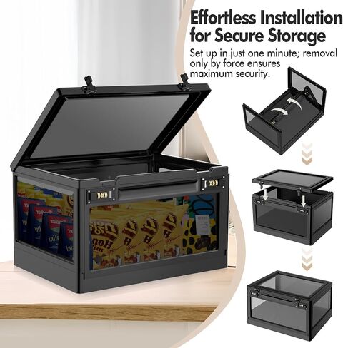 Extra Large Lock Box for Medication Safe, Medicine Lockable Storage Box with Code, Clear Phone Lock Boxes for Videos, Box with Combination Lock for Snacks Food, Locking Cabinet for Home/Office Locker in Saudi Arabia