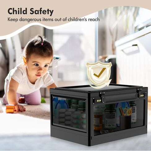 Extra Large Lock Box for Medication Safe, Medicine Lockable Storage Box with Code, Clear Phone Lock Boxes for Videos, Box with Combination Lock for Snacks Food, Locking Cabinet for Home/Office Locker in Saudi Arabia
