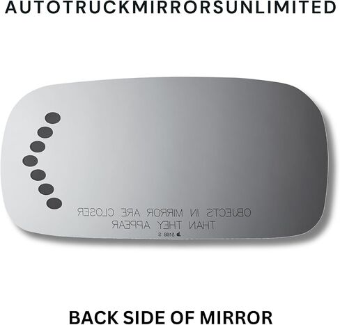 Passenger Side Mirror Replacement Glass with Adhesive Pads for 2006-2008 DTS or Lucerne - Dim Fit Over Signal Etch (2006 2007 2008 06 07 08) in Saudi Arabia