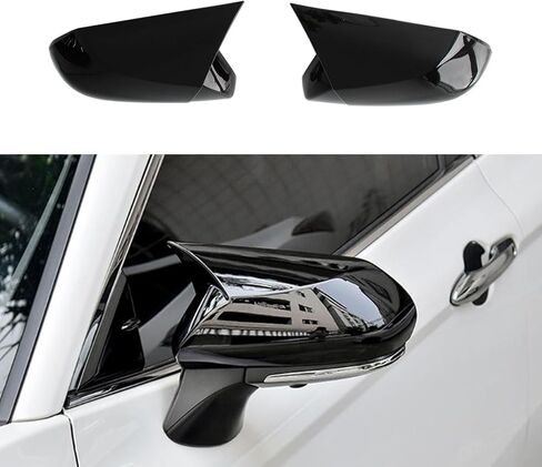 Side Rearview Mirror Cover Wing Mirror Protect Decorate Covers Auto Exterior Decoration Accessories Fit for Toyota Camry 2018 2019 2020 2021 2022 2023 2024 2025 (Bright Black) in Saudi Arabia