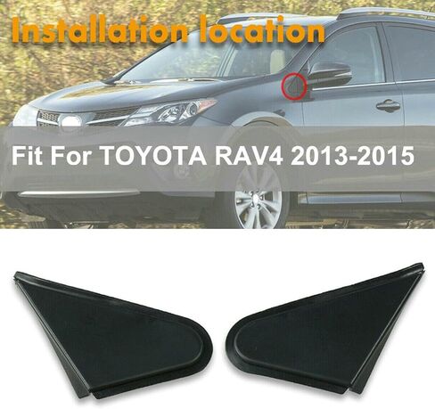 1PAIR SADE SIDE MIRROR CORNER CORNEGLE COVER TRINGE TOYOTA RAV4 2013 2014 2015 2017 2017 2018 Black in Saudi Arabia