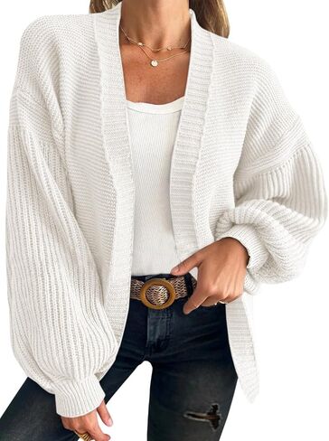 Cicy Bell Womens Oversized Cardigan Sweaters Trendy Open Front Long Lantern Sleeve Chunky Knit Sweater in Saudi Arabia