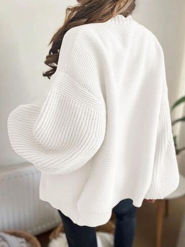 Cicy Bell Womens Oversized Cardigan Sweaters Trendy Open Front Long Lantern Sleeve Chunky Knit Sweater in Saudi Arabia