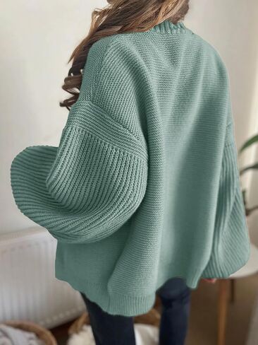 Cicy Bell Womens Oversized Cardigan Sweaters Trendy Open Front Long Lantern Sleeve Chunky Knit Sweater in Saudi Arabia