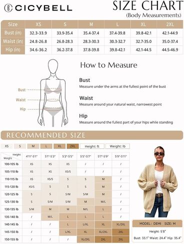 Cicy Bell Womens Oversized Cardigan Sweaters Trendy Open Front Long Lantern Sleeve Chunky Knit Sweater in Saudi Arabia