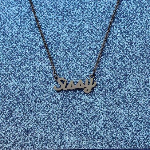 WUSUANED Sissy Queen Necklace Naughty Word jewelry Sissy Lover Gift Sissy Femboy Gift in Kuwait