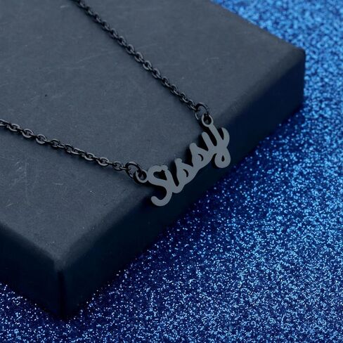 WUSUANED Sissy Queen Necklace Naughty Word jewelry Sissy Lover Gift Sissy Femboy Gift in Kuwait