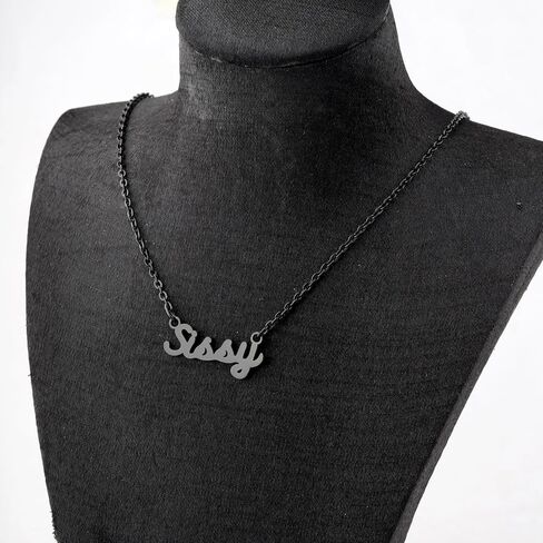 WUSUANED Sissy Queen Necklace Naughty Word jewelry Sissy Lover Gift Sissy Femboy Gift in Kuwait