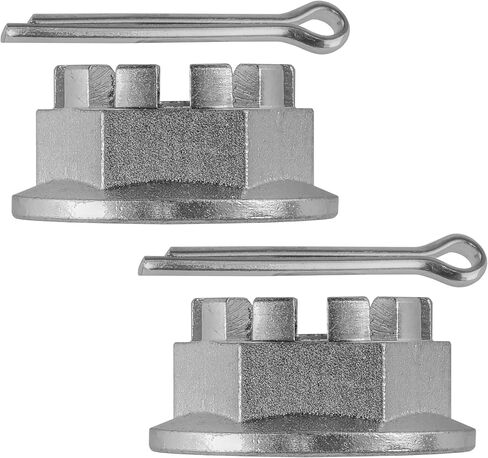 Caltric Set of 2 Front Or Rear Axel Castle Nuts Compatible with Honda Trx250 Fourtrax 250 1985-1987 in Saudi Arabia