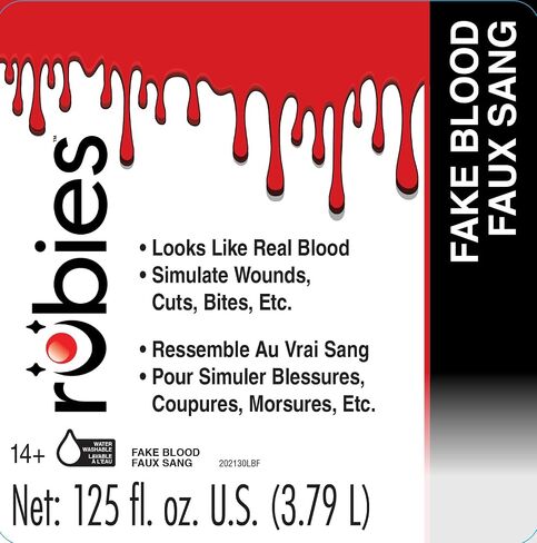 Rubies Theatrical Vampire Fake Blood, 1-Gallon/3.7 Liters for Themed Parties and Halloween in Saudi Arabia