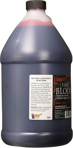 Rubies Theatrical Vampire Fake Blood, 1-Gallon/3.7 Liters for Themed Parties and Halloween in Saudi Arabia