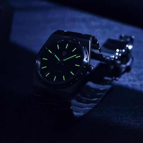 Pagani Design Watches for Men, Ultra-Thin Men Dress Watch, 37mm Sapphire Crystal, 316L Stainless Steel, 100m Water Resistant, Gold in Saudi Arabia