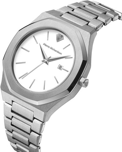 PR5428 WATCH للرجال الفاخرة-حركة الكوارتز اليابانية ، الفولاذ المقاوم للصدأ ، 41 ملم ، 5ATM مقاومة للماء ، والياقوت المقاوم للخدش الزجاج-ساعة كلاسيكية لباس للرجال in Kuwait