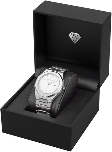 PR5428 WATCH للرجال الفاخرة-حركة الكوارتز اليابانية ، الفولاذ المقاوم للصدأ ، 41 ملم ، 5ATM مقاومة للماء ، والياقوت المقاوم للخدش الزجاج-ساعة كلاسيكية لباس للرجال in Kuwait