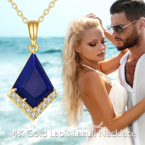 قلادة Kecho Lapis Lazuli 14K Gold Lapis Lazuli Jewelry Higreships for Women in Saudi Arabia