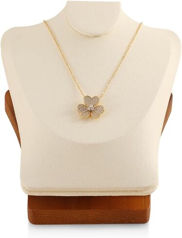 Wooden Necklace Display Mannequin Stand, Pendant Earring Storage Holder, Jewelry Bust Organizers, Shop Showcase Tloakroom Table Jewelry Rack in Kuwait