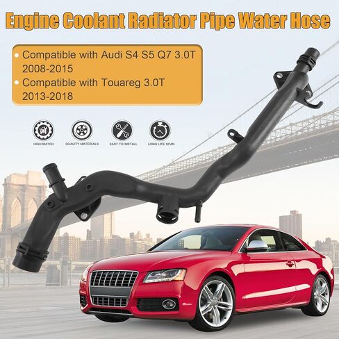 06E121045Q Engine Coolant Radiator Pipe Water Hose Compatible with Audi S4 S5 Q7 3.0T 2008-2015 Compatible with Touareg 3.0T 2013-2018 Replaces 06E121045AE 06E121045BA 06E121045BD in Saudi Arabia