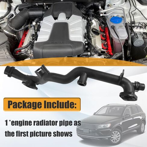 06E121045Q Engine Coolant Radiator Pipe Water Hose Compatible with Audi S4 S5 Q7 3.0T 2008-2015 Compatible with Touareg 3.0T 2013-2018 Replaces 06E121045AE 06E121045BA 06E121045BD in Saudi Arabia