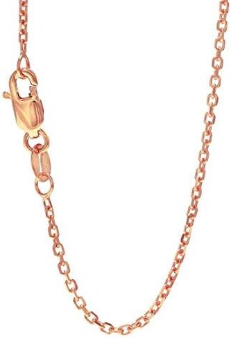 14k Solid Gold Yellow White Or Rose 1.1 mm Cable Chain Necklace 16" 18" 20" 24" Lobster Claw Clasp in Saudi Arabia