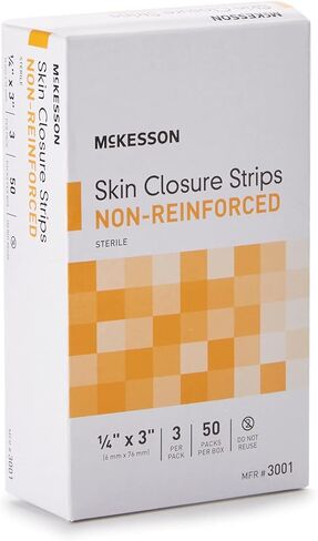 McKesson Skin Closure Strips, Sterile, Non-Reinforced, 1/4 in x 3 in, 50 Count in Saudi Arabia