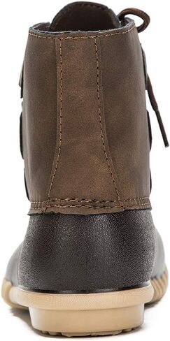 DKSUKO Women's Duck Boots Lace Up Waterproof Ankle Snow Rain Boots in Kuwait