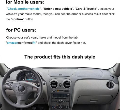 Dash Cover Mat Custom Fit for Chevy Chevrolet HHR,Dashboard Cover Pad Carpet K227 (Black) in Saudi Arabia