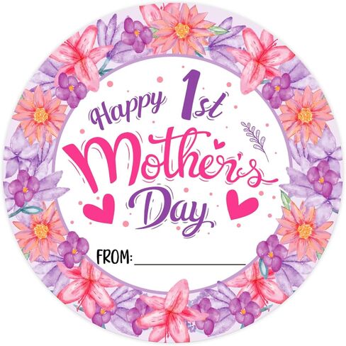 Waahome to From Mothers Day Stickers - 36pcs Happy Mother's Gift Hights Tarks 1.5 "Flower Mom Stickers for Gift Wrap Box Envelope Envelop in Kuwait
