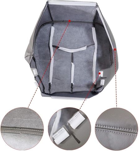 FZJDSD Pewter Gray Passenger Side Bottom Replacement Leather Seat Cover Compatible with Chevy GMC Tahoe Suburban Avalanche Yukon Silverado Sierra 2003 2004 2005 2006 2007 in Saudi Arabia