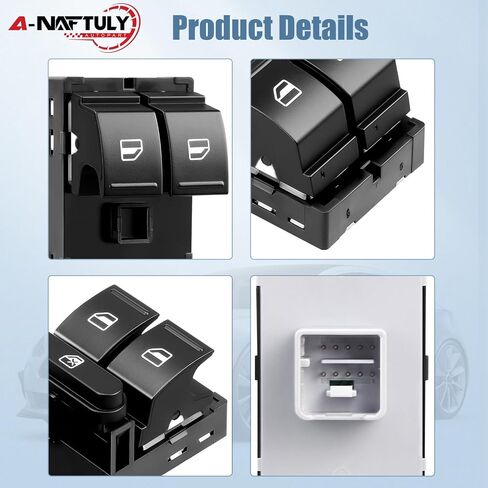 Driver Side Master Power Window Switch Replacement for Volkswagen VW Jetta 2005-2016, Passat 2006-2017, Golf 2010-2014, Rabbit, GTI, CC, Front Left, 1K4959857, 5ND959857, 5K4959857 in Saudi Arabia