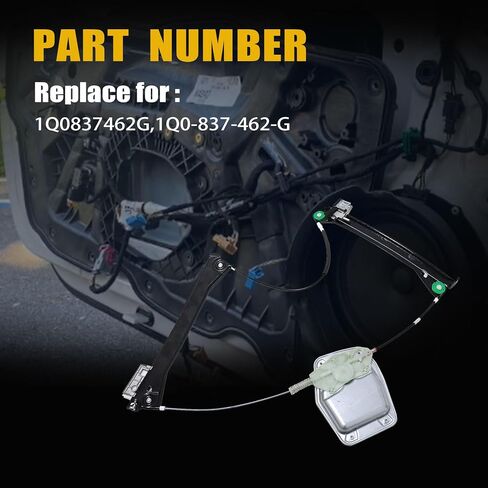 GXARTS Front Right Passenger Side Power Window Regulator 1Q0837462G Compatible with VW Volkswagen Eos 2008 2009 2010 2011 2012 2013 2014 2015 2016 in Saudi Arabia