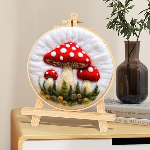 Perycomly Needle Felting Kit for Beginner – Cat Needle Wool Felting Set with Needles, Foam Pad, Felt Cloth, Picture Frame, and Instructions – Great Gift Decoration in Saudi Arabia
