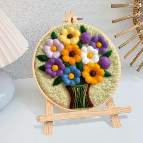 Perycomly Needle Felting Kit for Beginner – Cat Needle Wool Felting Set with Needles, Foam Pad, Felt Cloth, Picture Frame, and Instructions – Great Gift Decoration in Saudi Arabia