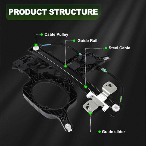 SCITOO Rear Left Power Window Regulator Without Motor Fit for 2003-2004 for Ford Expedition,740-170 in Saudi Arabia