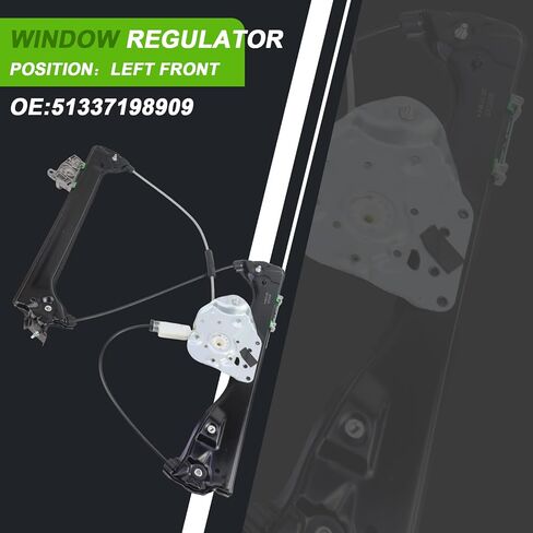 51337198909 منظم النافذة اليسرى منظم النافذة الجبهة من أجل BMW Z4 E85 E86 2002 2003 2004 2005 2006 2007 2008 Convertible Coupe ، 6cyl ، 2.5L 3.0L ، يحل محل 51217142237 51337013753 in Saudi Arabia