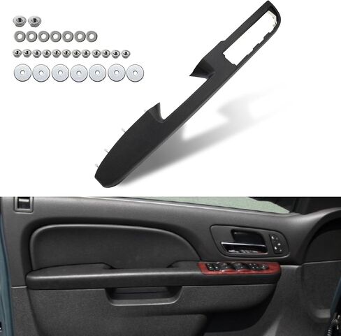 JDMON Front Left Driver Interior Armrest w/Door Release Handle Above Armrest 27 Inch Replaces 80994 Replacement for Chevy GMC Avalanche Suburban Silverado Sierra 1500 2500HD 3500HD Yukon 2010-2014 in Saudi Arabia