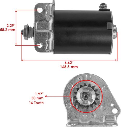 Caltric Starter Motor متوافق مع Cub Cadet 1300/1405 / 933 E / GT 1554 VT / LTX 1046 VT / LTX 1050 VT / RZT-22 / RZT-50 / SLTX 1054 VT / 46 "50" 54 ". in Saudi Arabia