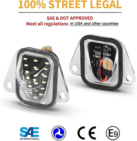 White LED License Plate Lights Tag Lamp Assembly for Cadillac Escalade ATS,2015-2020 Chevy Tahoe Suburban Malibu/GMC Yukon XL, 2pcs Rear License Plate Lamp in Kuwait