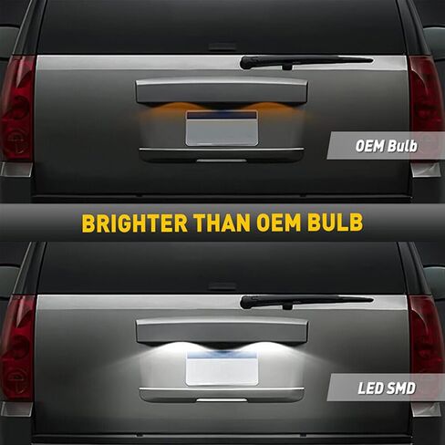 White LED License Plate Lights Tag Lamp Assembly for Cadillac Escalade ATS,2015-2020 Chevy Tahoe Suburban Malibu/GMC Yukon XL, 2pcs Rear License Plate Lamp in Kuwait