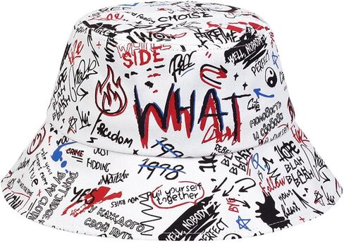 Mrotrida Fire Bucket Hats for Women Outdoor Fashion Fire Patterned Fisherman Hat Blaze Print Hats in Kuwait