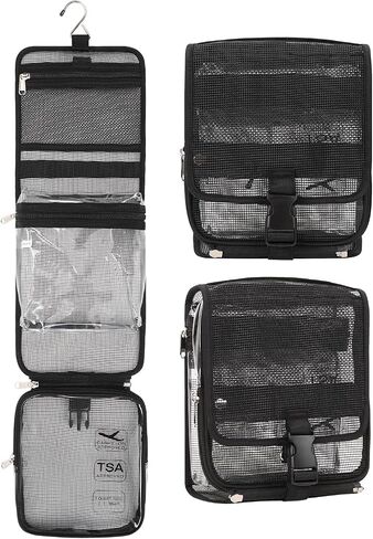 Clear Travel Bag with Tsa Approved Toiletry Bag Hanging Toiletry Bag in Kuwait