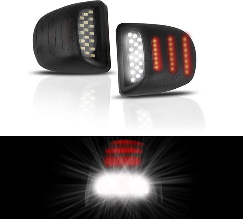 White LED License Plate Lights Tag Lamp Assembly for Cadillac Escalade ATS,2015-2020 Chevy Tahoe Suburban Malibu/GMC Yukon XL, 2pcs Rear License Plate Lamp in Saudi Arabia