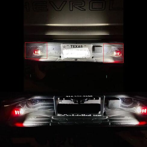 White LED License Plate Lights Tag Lamp Assembly for Cadillac Escalade ATS,2015-2020 Chevy Tahoe Suburban Malibu/GMC Yukon XL, 2pcs Rear License Plate Lamp in Saudi Arabia