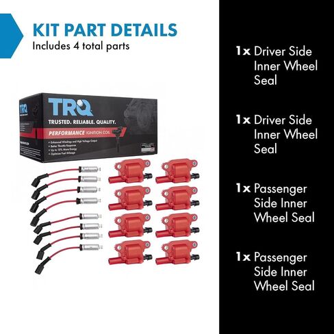 TRQ Ignition Kit Ignition Coil Sparks Slips مجموعة سلك متوافقة مع 16-21 كاديلاك 14-21 شيفروليه 14-20 GMC in Saudi Arabia
