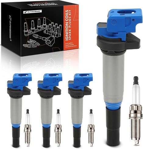 A-Premium (Blue) Set of 8 Ignition Coil Pack and Iridium Spark Plugs Compatible with Mini Cooper 2007 2008 2009 2010 2011 2012 2013, 1.6L in Saudi Arabia