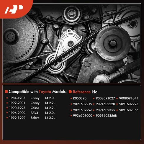 A-Premium Engine Serpentine Drive Belt Compatible with Toyota Camry 1984-1985 2.0L, Camry 1992-2001 2.2L, RAV4 1996-2000 2.0L, Celica 1990-1998 2.2L, Solara 1999 2.2L in Saudi Arabia