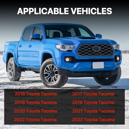 شبكة LED الشبكية العلوية الكاربال الأمامية متوافقة مع 2012-2015 Toyota Tacoma مع مصابيح LED أسود in Kuwait