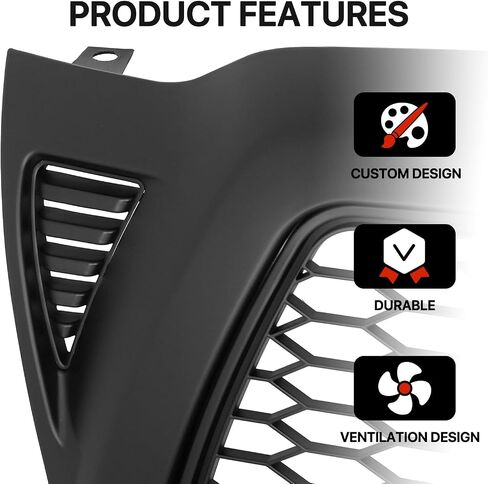 KARPAL Front Upper Mesh Grille LED Grill Compatible with 2012-2015 Toyota Tacoma w/LED Lights Black in Saudi Arabia