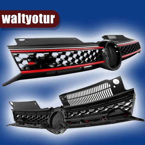 Front Upper Hood Grille Honeycomb Mesh Replacement for Golf GTI 2010 2011 2012 2013 in Saudi Arabia